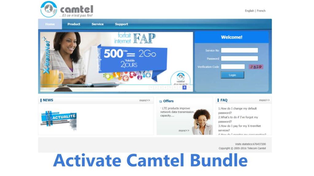 Camtel Internet Bundle Online