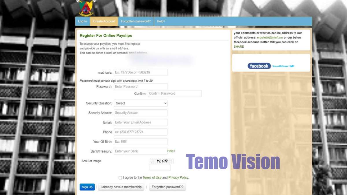 Download and Print Payslip in Cameroon